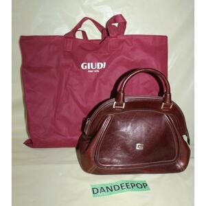 Giuda Italy Brown Leather Designer Women's Handbag With Bag